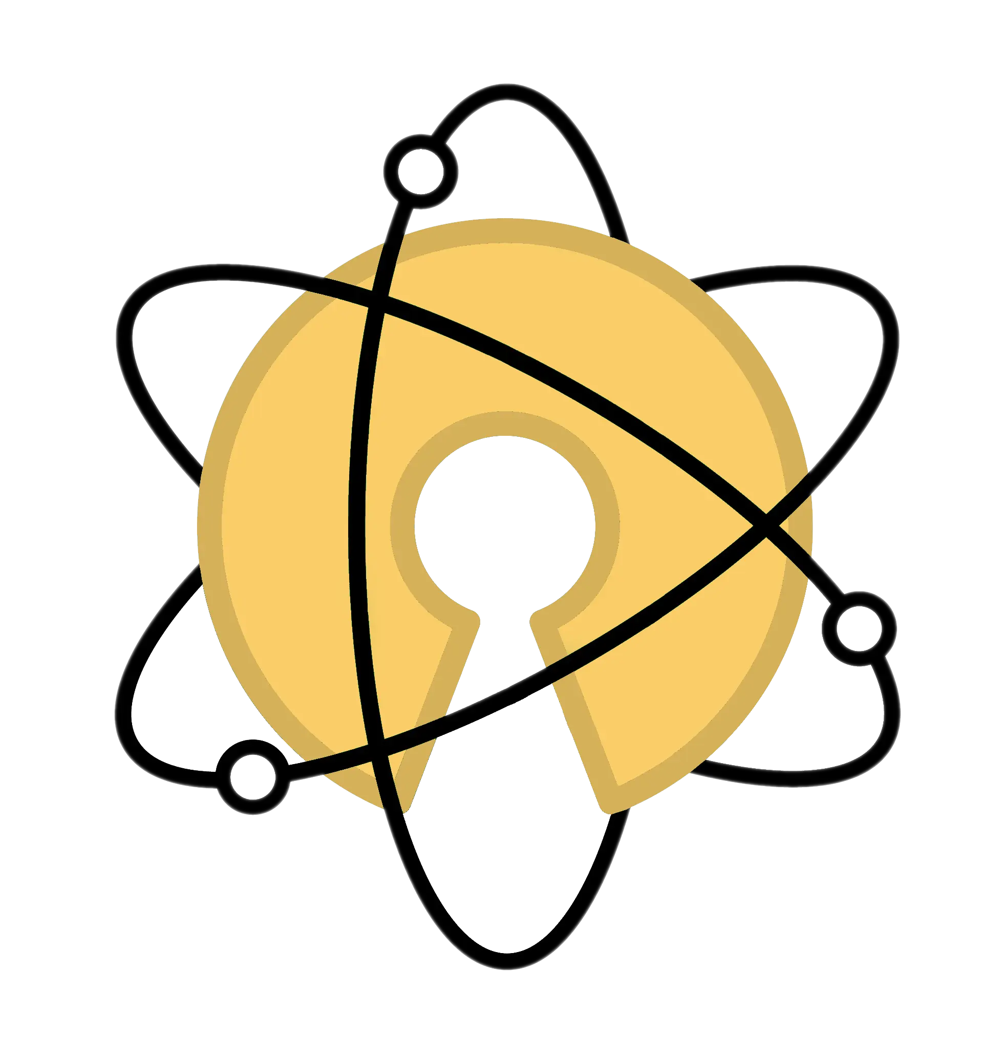 an atom with a keyhole in the middle